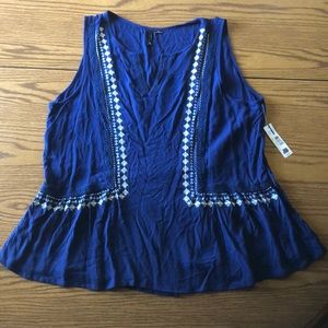 NWT Womens New Directions navy sleeveless top XL